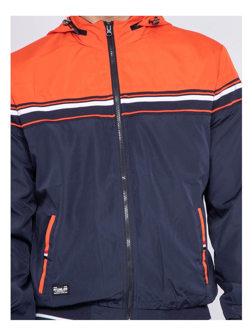 Blouson Coupe-vent COM8 Noir Et Rouge - Taille 3, Neuf Avec étiquettes