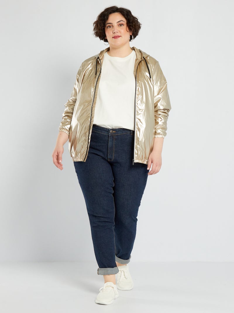 Blouson court à capuche Jaune/doré - Kiabi