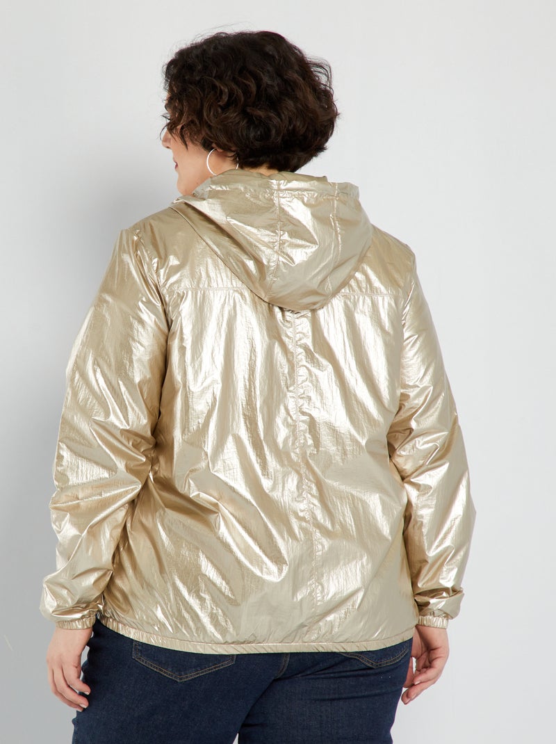 Blouson court à capuche Jaune/doré - Kiabi