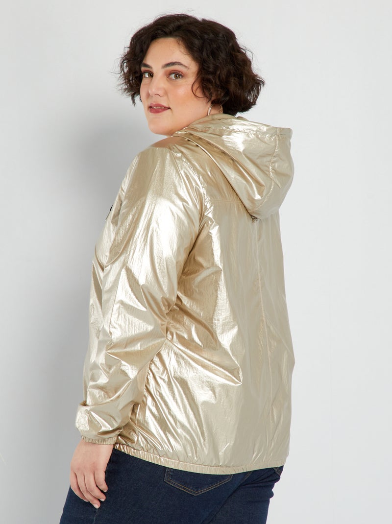 Blouson court à capuche Jaune/doré - Kiabi