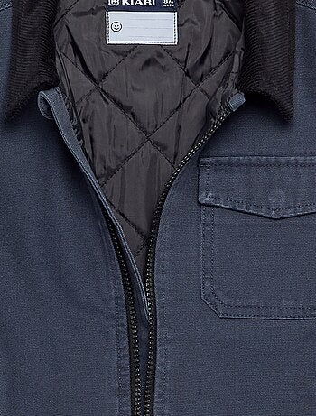 Blouson court avec col en velours contrasté