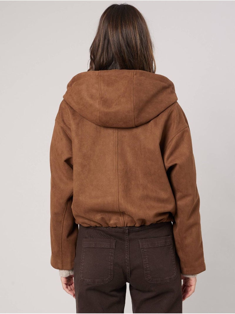 Blouson court bombers femme 'deeluxe' Marron clair - Kiabi