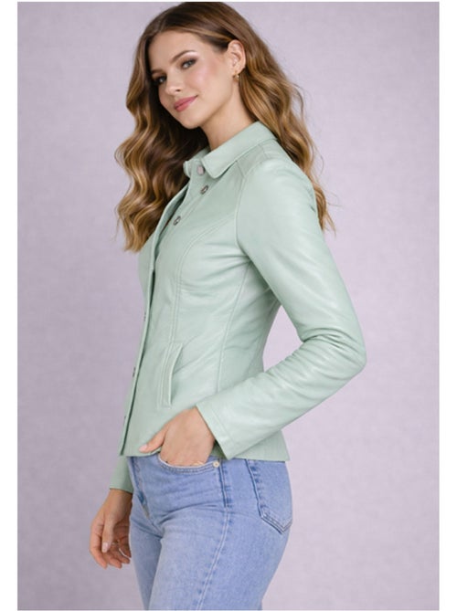 Blouson court en simili Kebello - Kiabi