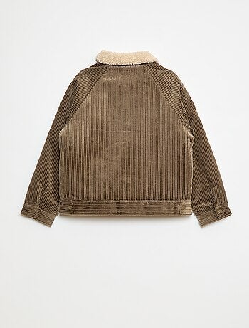 Blouson court en velours côtelé