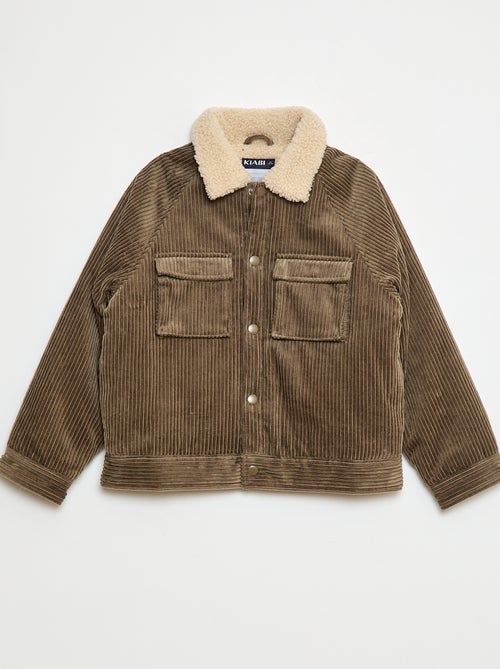 Blouson court en velours côtelé - Kiabi