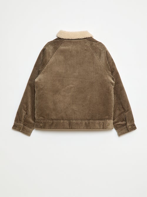 Blouson court en velours côtelé - Kiabi