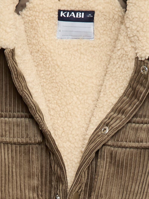 Blouson court en velours côtelé - Kiabi