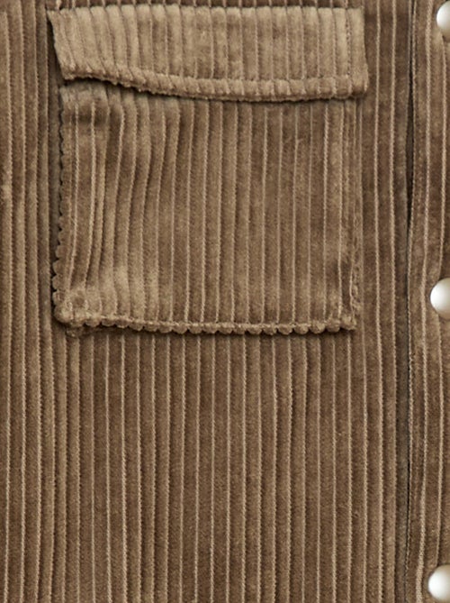 Blouson court en velours côtelé - Kiabi