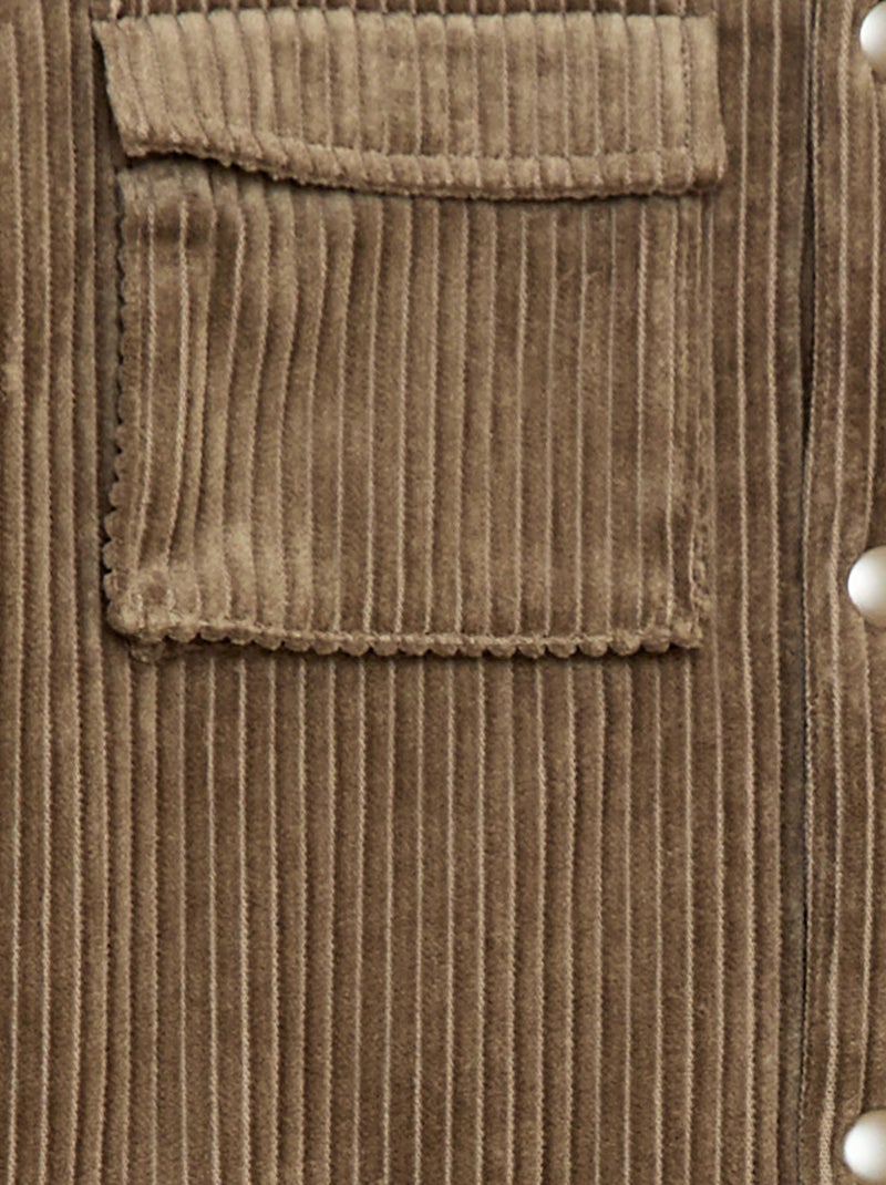 Pantalon Velours Côtelé INSFITY - Coupe Droite - Grande Taille - Cafe Cafe - Prêt-à-Porter