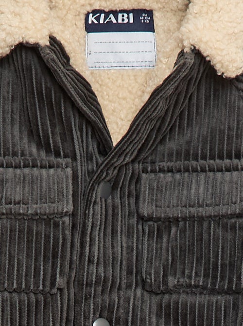 Blouson court en velours doublé - Kiabi
