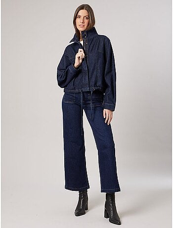 Blouson court femme en jean 'Deeluxe'