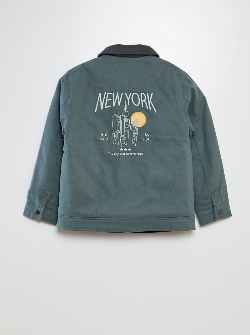 Blouson court New York VERT - Kiabi
