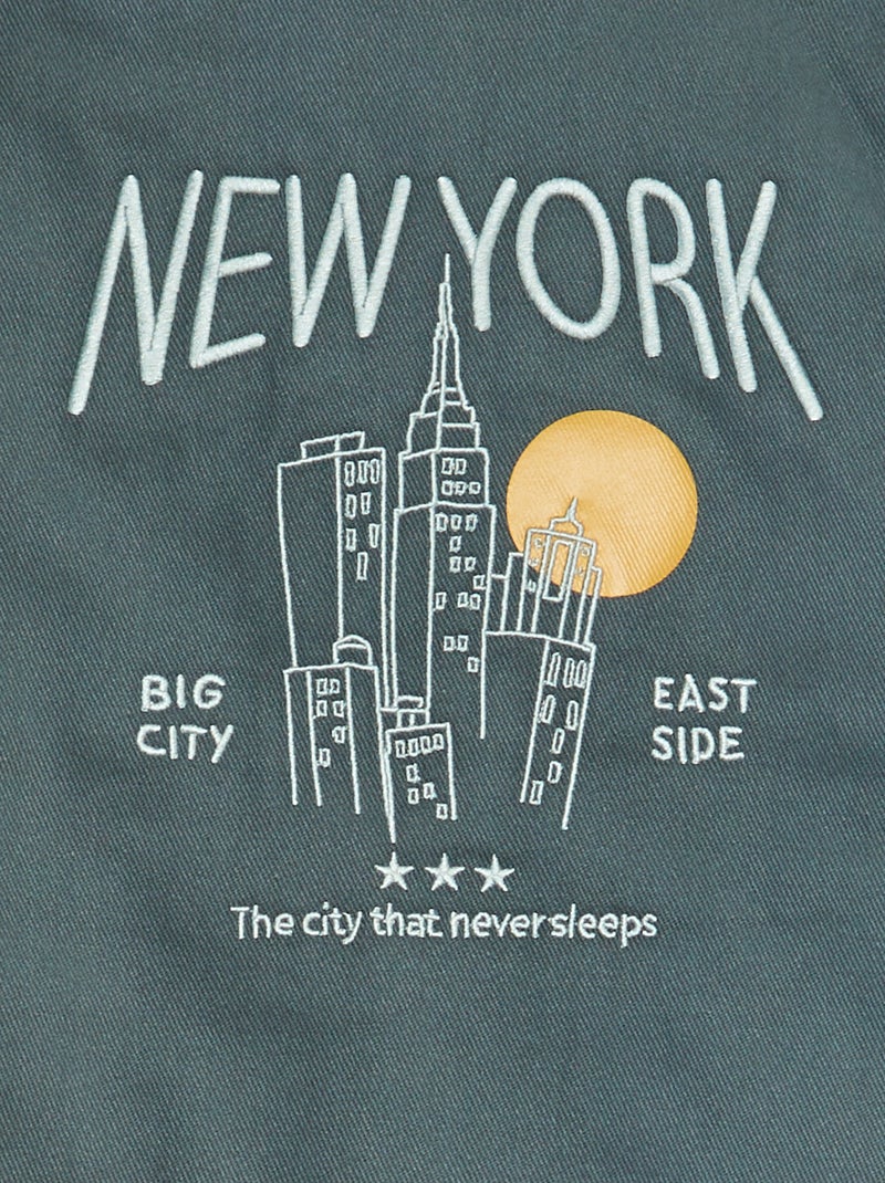 Blouson court New York VERT - Kiabi