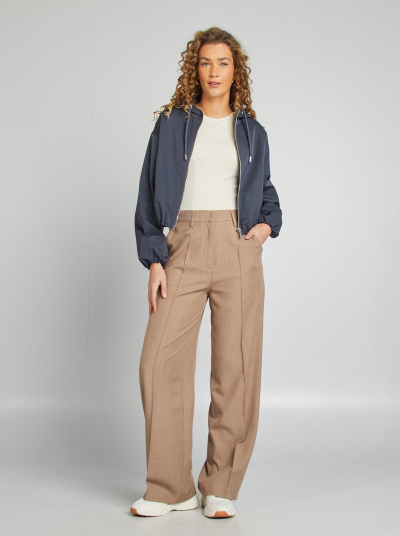 Blouson court oversize Bleu - Kiabi