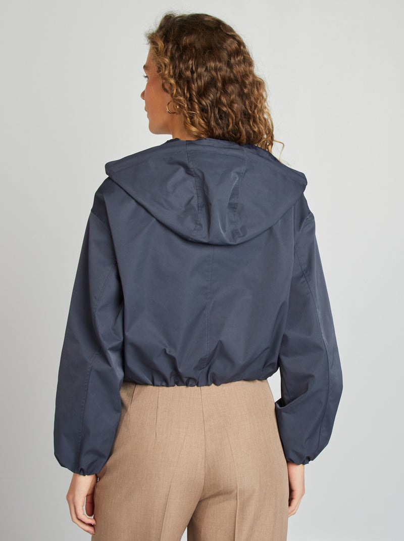 Blouson court oversize Bleu - Kiabi