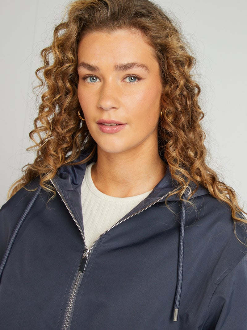 Blouson court oversize Bleu - Kiabi