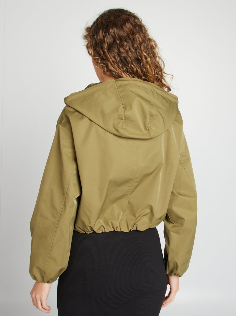 Blouson court oversize Kaki - Kiabi