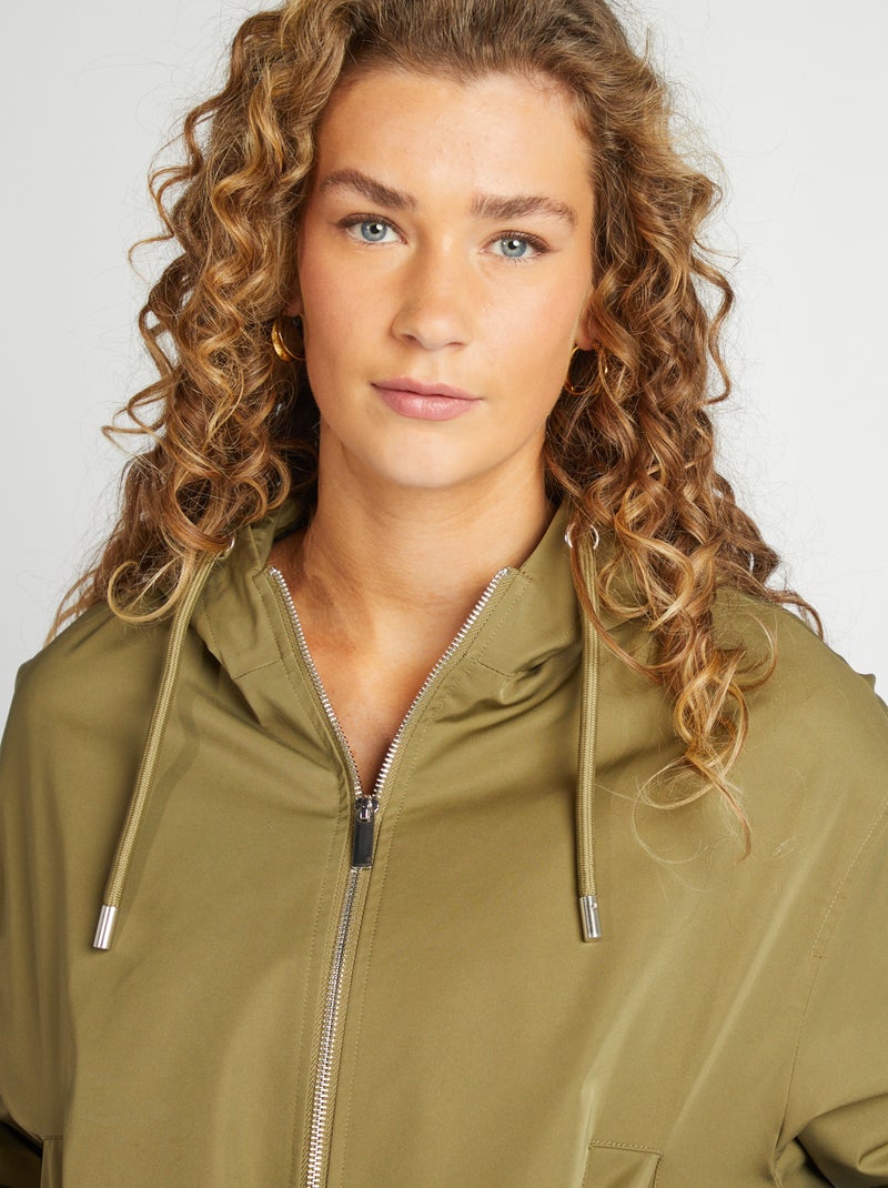 Blouson court oversize Kaki - Kiabi