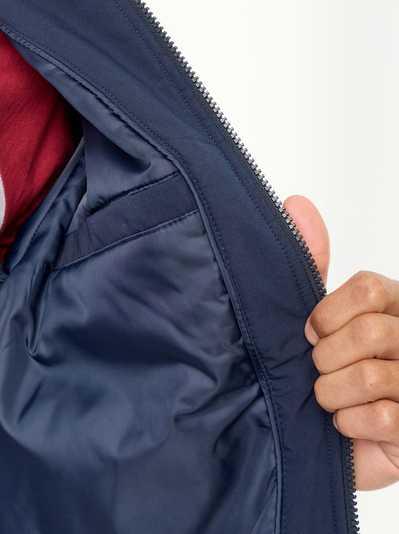 Blouson court style aviateur Bleu - Kiabi