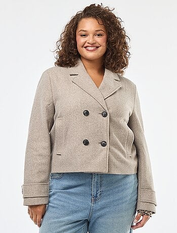 Blouson court type lainage avec 2 poches