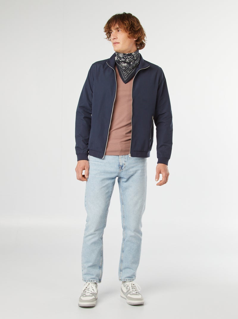 Blouson court uni zippé 'Produkt' BLEU - Kiabi
