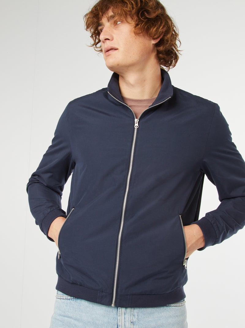 Blouson court uni zippé 'Produkt' BLEU - Kiabi