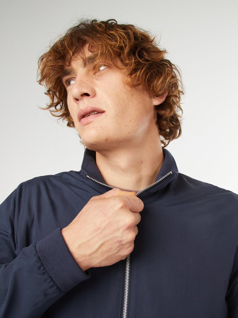 Blouson court uni zippé 'Produkt' BLEU - Kiabi