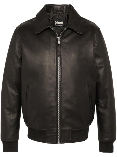Blouson Cuir Homme Schott - Kiabi