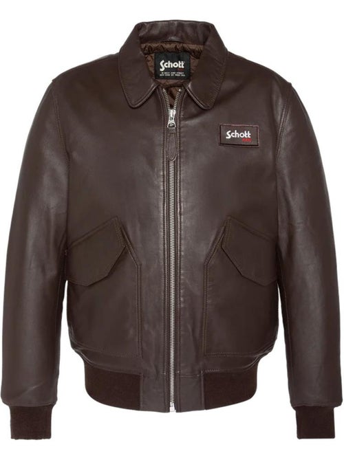 Blouson cuir Homme Schott - Kiabi