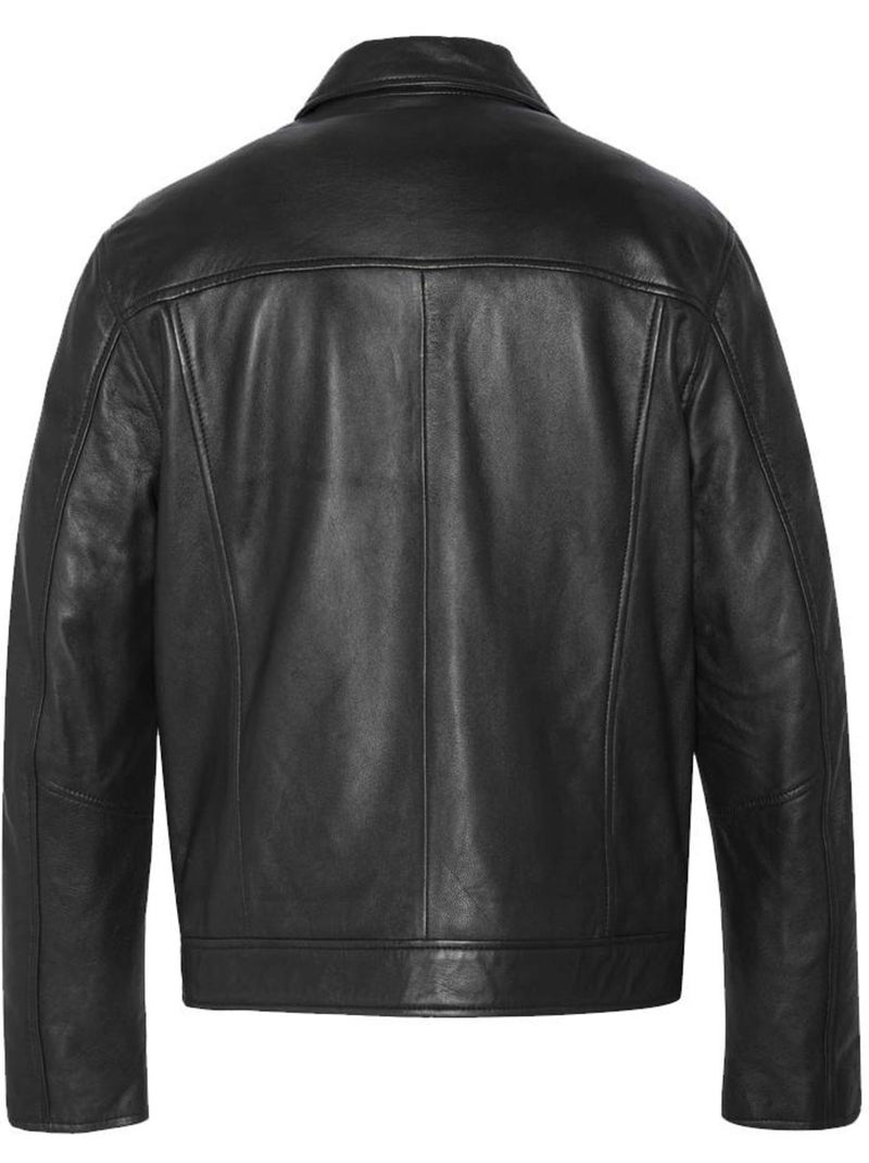 Blouson cuir Homme Schott Mens Leather Jacket Schott Noir - Kiabi