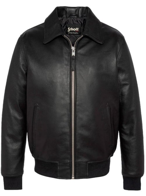 Blouson Cuir Homme Schott - Kiabi