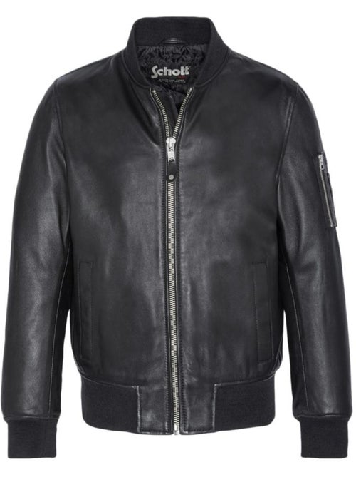 Blouson cuir Homme Schott - Kiabi