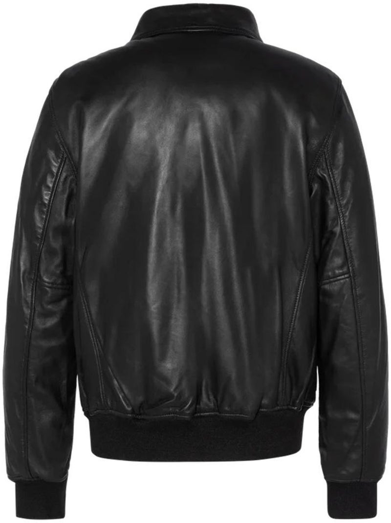 Blouson Cuir Homme Schott Noir - Kiabi