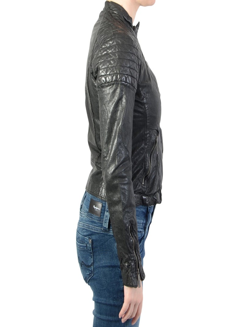 Blouson Cuir Pepe Jeans Rocky Noir - Kiabi
