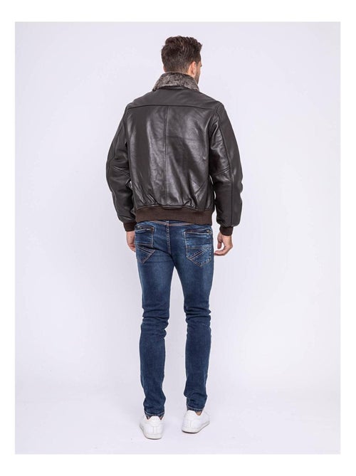 Blouson cuir pilote BANDIDAS - Kiabi