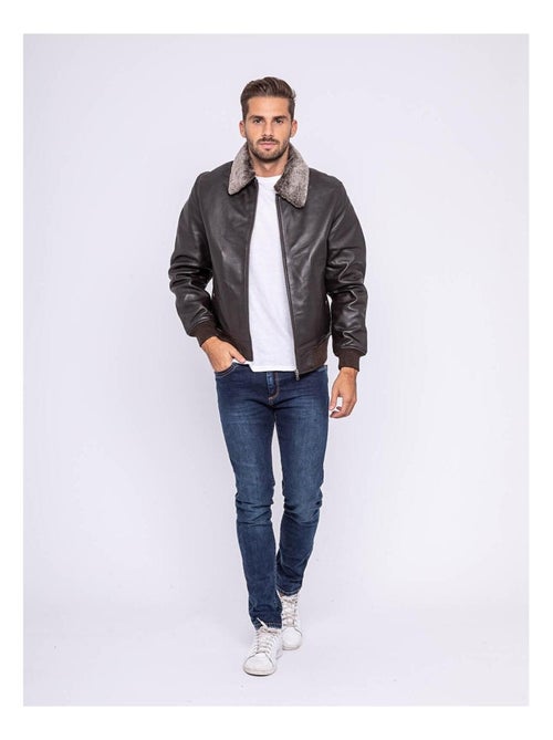 Blouson cuir pilote BANDIDAS - Kiabi