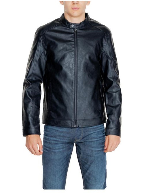 Blouson cuir synthétique JJEDYLAN CLEAN PU JACKET NOOS Jack and Jones - Kiabi