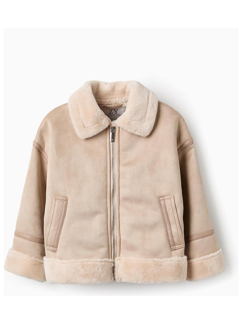 Blouson daim, imitation fourrure FRENCH CONNECTION Marron - Kiabi