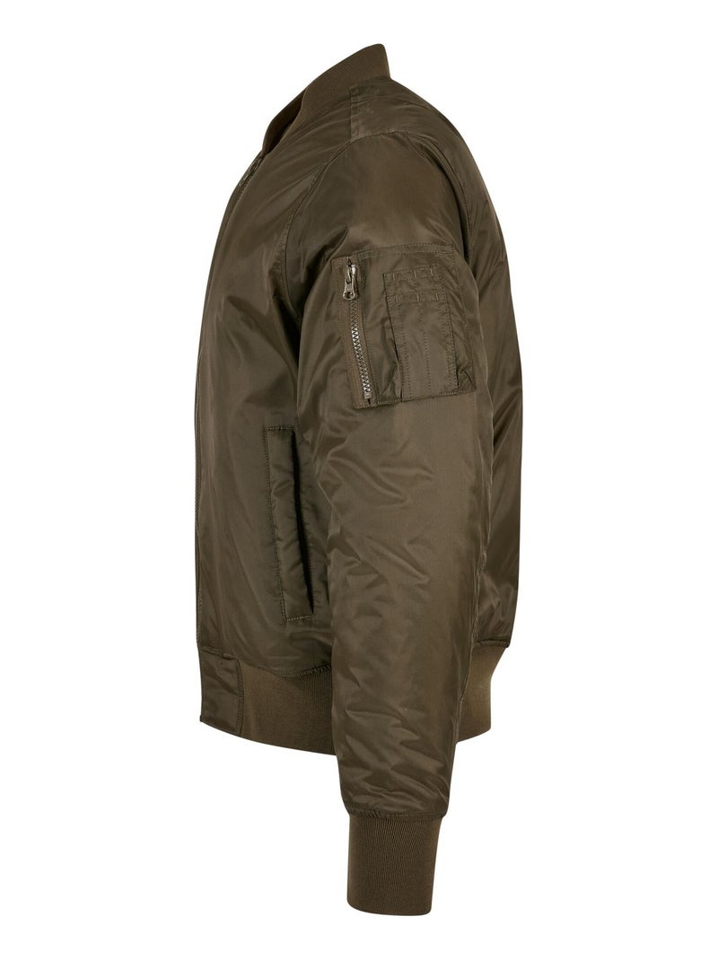 Blouson d'aviateur - build your brand Vert olive - Kiabi