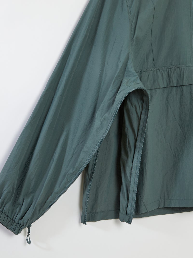 Blouson de pluie à capuche - collection facile à enfiler VERT - Kiabi