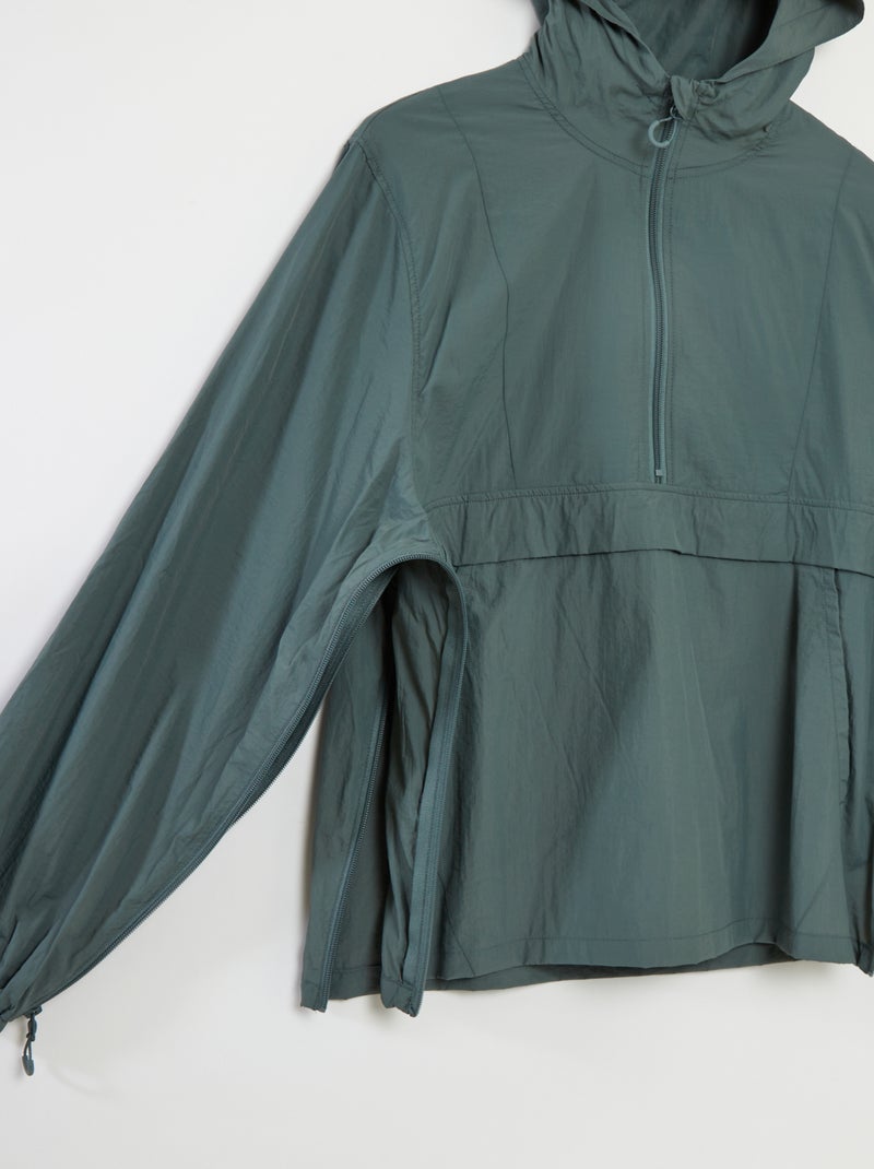 Blouson de pluie à capuche - collection facile à enfiler VERT - Kiabi