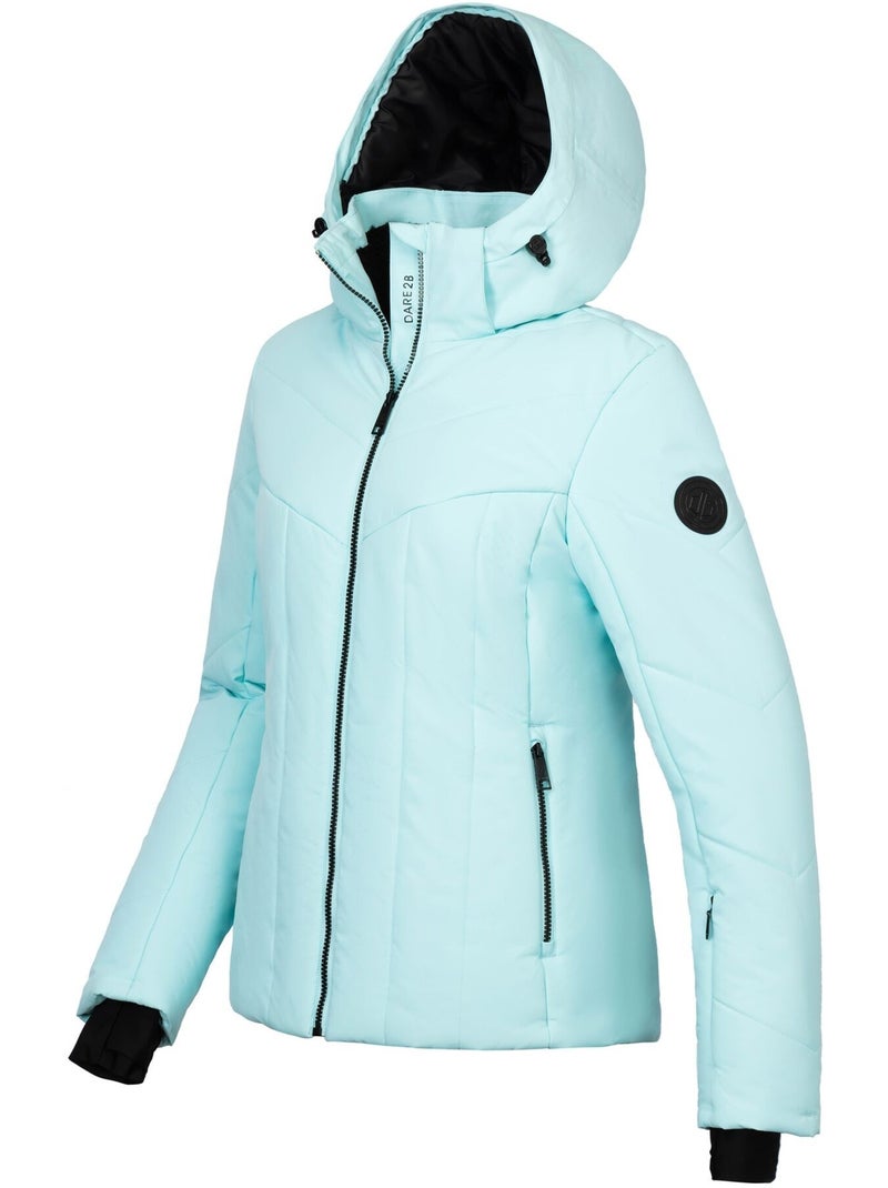 Blouson de ski à capuche ajustable et amovible glacier - dare 2b Bleu aqua - Kiabi