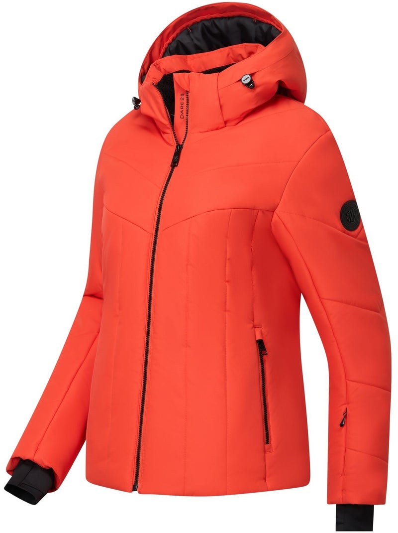Blouson de ski à capuche ajustable et amovible glacier - dare 2b Orange/Rouge - Kiabi