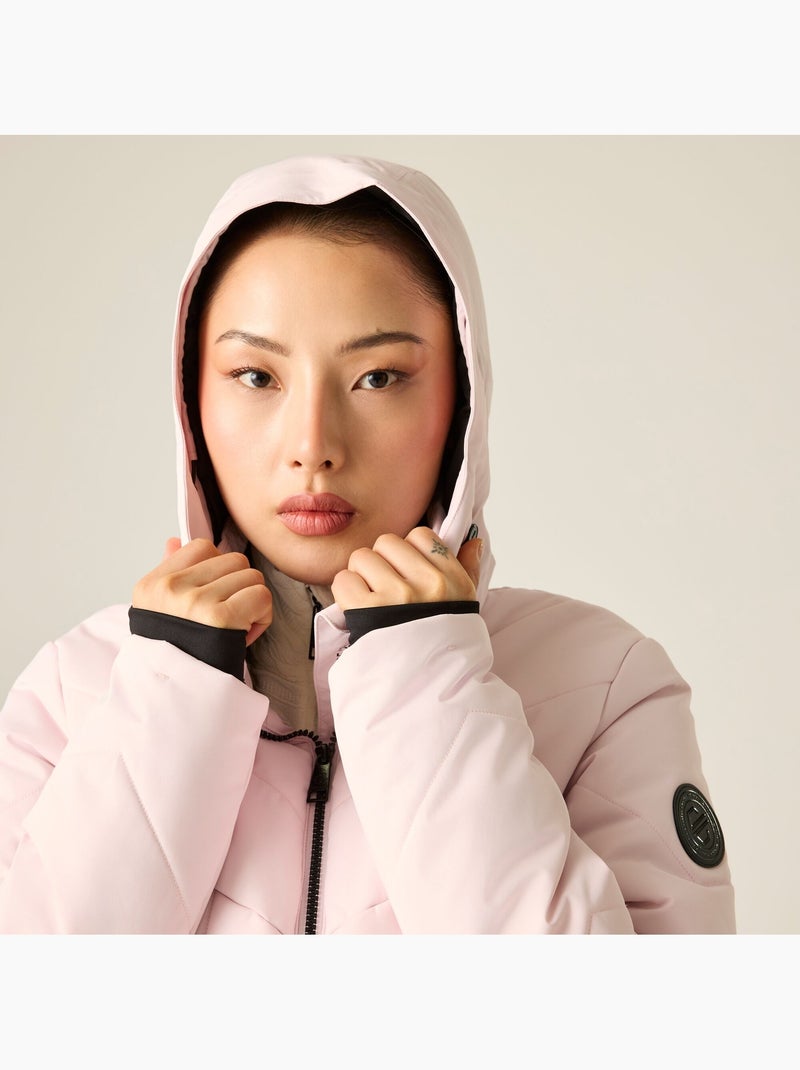 Blouson de ski à capuche ajustable et amovible glacier - dare 2b Rose pâle - Kiabi