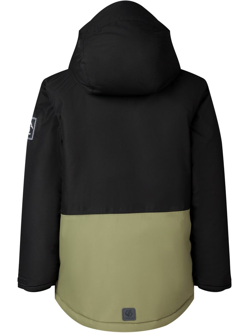 Blouson de ski à capuche élastiquée motif/style blocs de couleurs wing it - dare 2b Noir Kaki - Kiabi