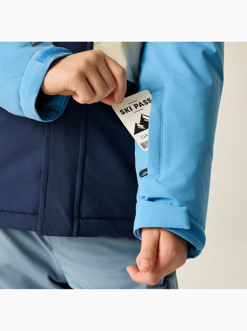 Blouson de ski à capuche et ourlets ajustables send it - dare 2b Bleu clair - Kiabi