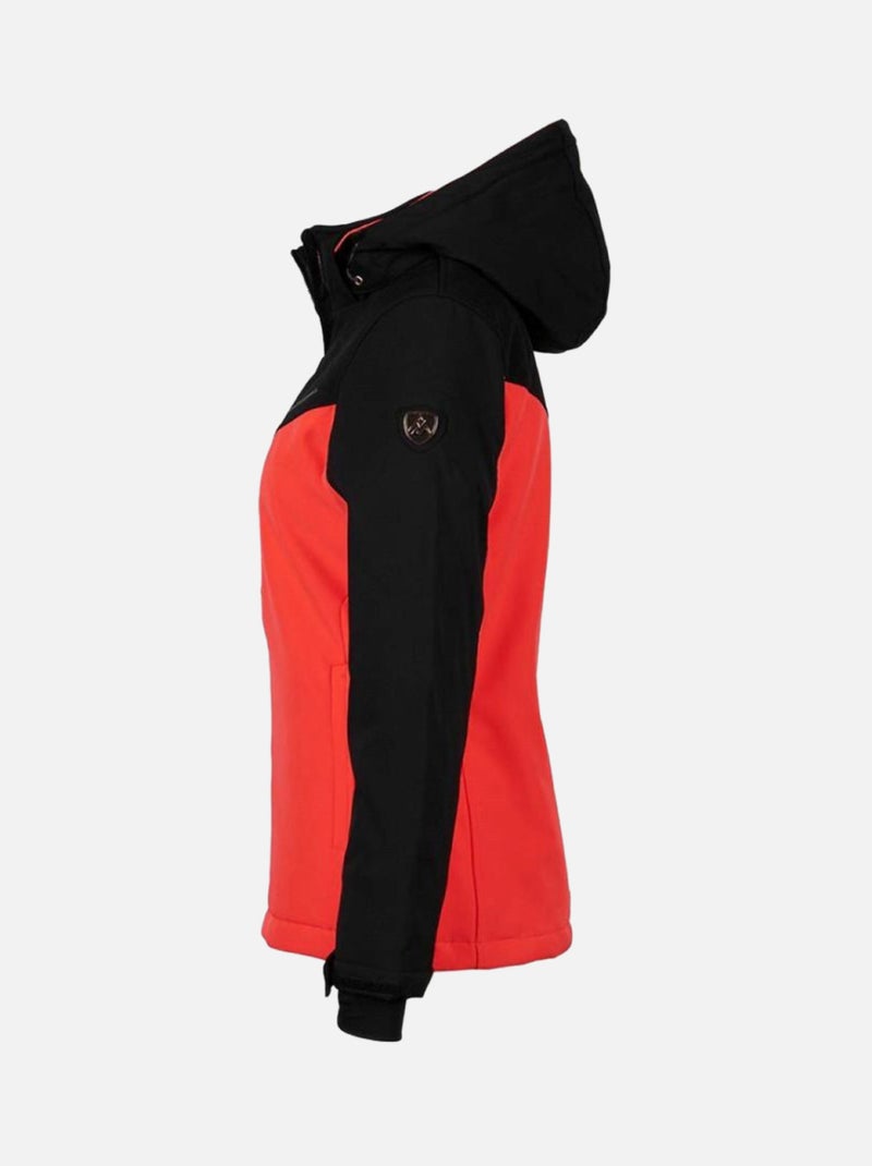 Blouson de ski   AFLIGHT - PEAK MOUNTAIN Noir Orange - Kiabi