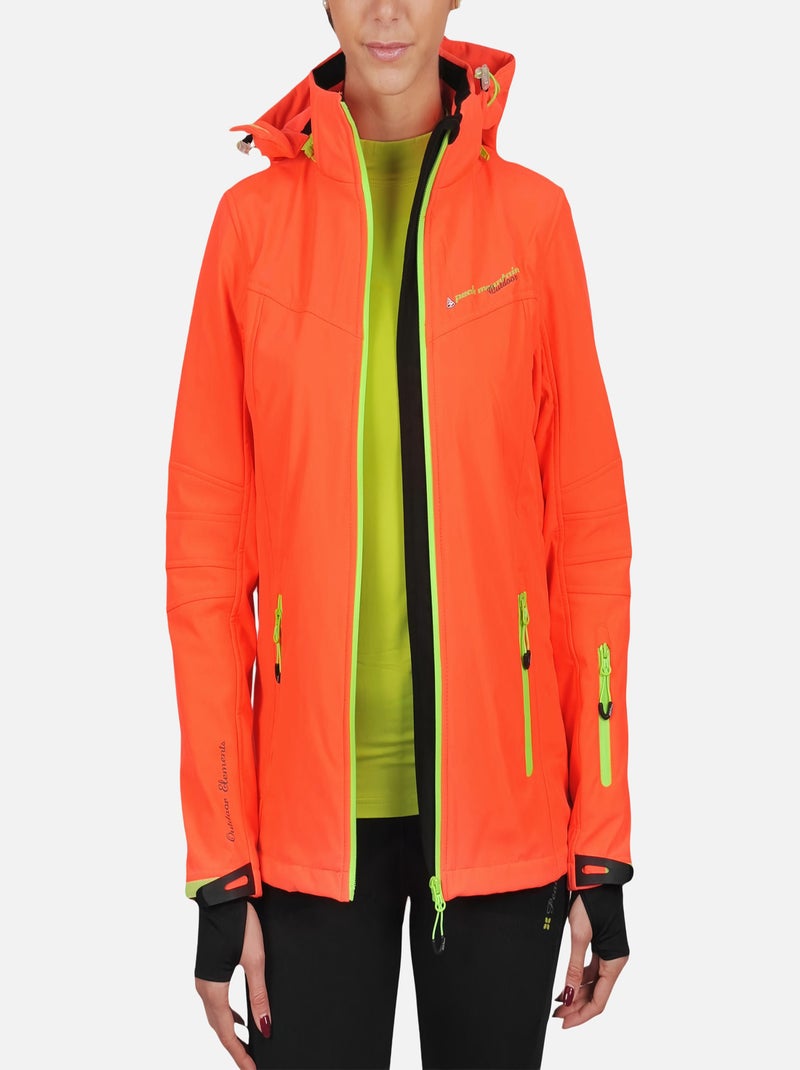 Blouson de ski   AMALA - PEAK MOUNTAIN Orange corail - Kiabi