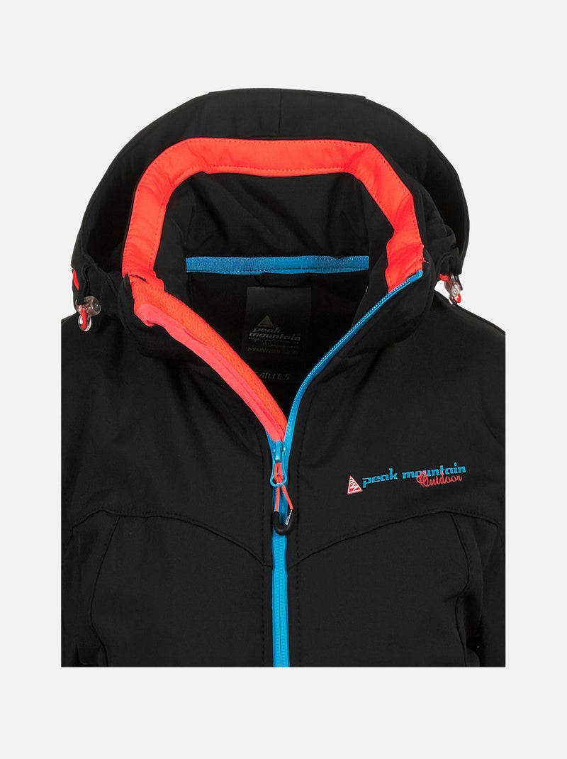 Blouson de ski   AMARA - PEAK MOUNTAIN Noir Bleu - Kiabi