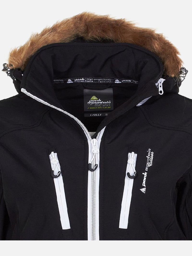 Blouson de ski   ASADA - PEAK MOUNTAIN Noir Noir - Kiabi